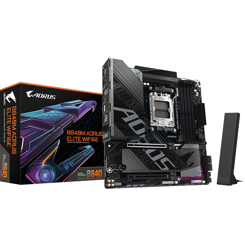 Carte mère Gigabyte Aorus B840M Elite Wi-Fi 6E micro ATX Socket AM5 Chipset AMD B840