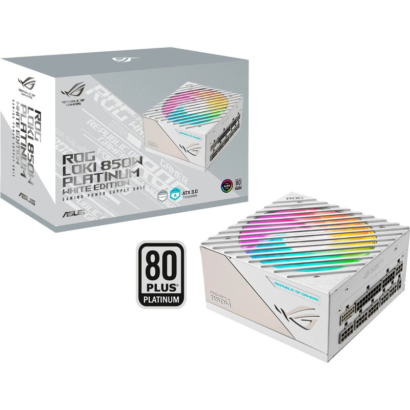 Alimentation PC modulaire ASUS ROG Loki SFX-L ARGB 850W 80 PLUS Platinum blanc