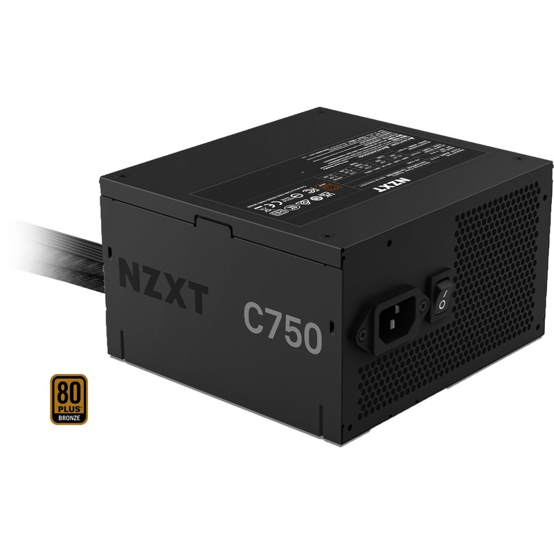 Alimentation PC non modulaire Nzxt C750 750W 80 PLUS Bronze Noir