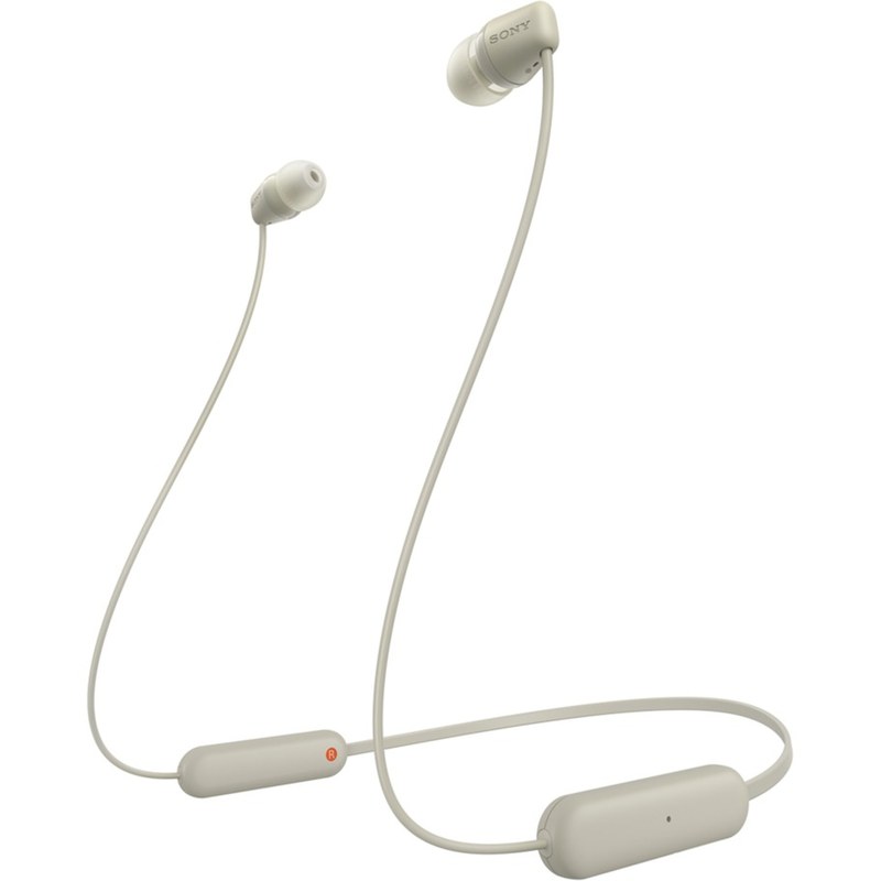 Sony WI-C100 Casque Sans fil Ecouteurs Appels/Musique Bluetooth Beige écouteurs in-ear