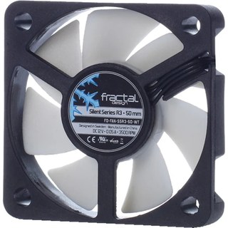 Fractal Design Silent Series R3 50 mm Boitier PC Ventilateur 5 cm Noir, Blanc ventilateur de boîtier