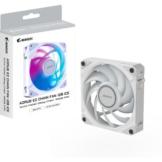 Gigabyte AORUS EZ CHAIN FAN 120 ICE Carte-mère Ventilateur 12 cm Blanc 1 pièce(s) ventilateur