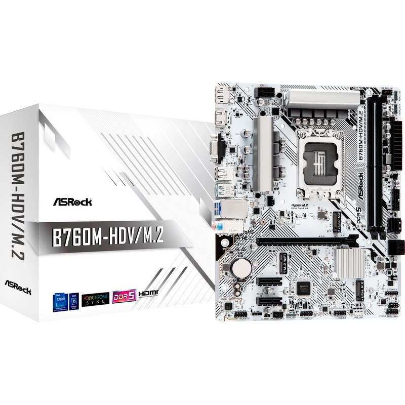 ASRock B760M-HDV/M.2 WHITE carte mère socket 1700