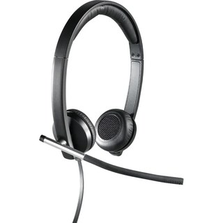 Logitech H650E Casque Avec fil Arceau Bureau/Centre d'appels USB Type-A Noir, Argent
