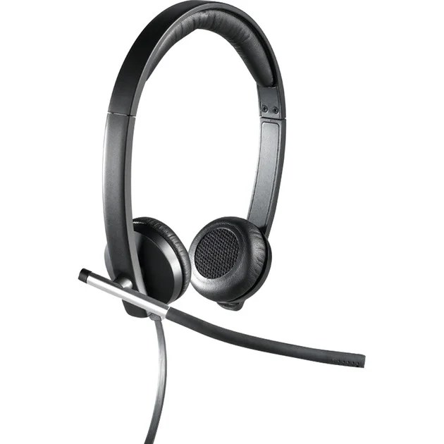 Logitech H650E Casque Avec fil Arceau Bureau/Centre d'appels USB Type-A Noir, Argent