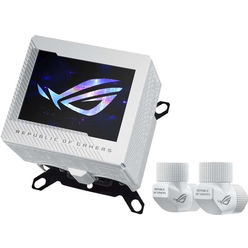 Waterblock CPU ASUS ROG RYUJIN III blanc avec écran LCD couleur de 3,5"