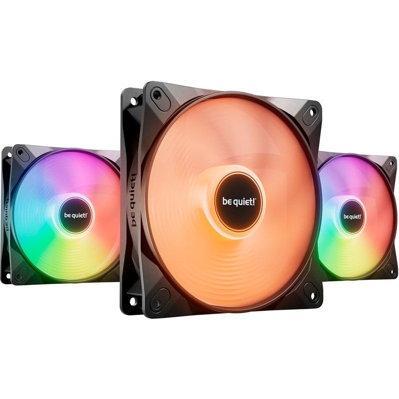 be quiet! Pack de 3 Ventilateurs PC Be Quiet Light Wings LX PWM high-speed ARGB 120 mm Noir