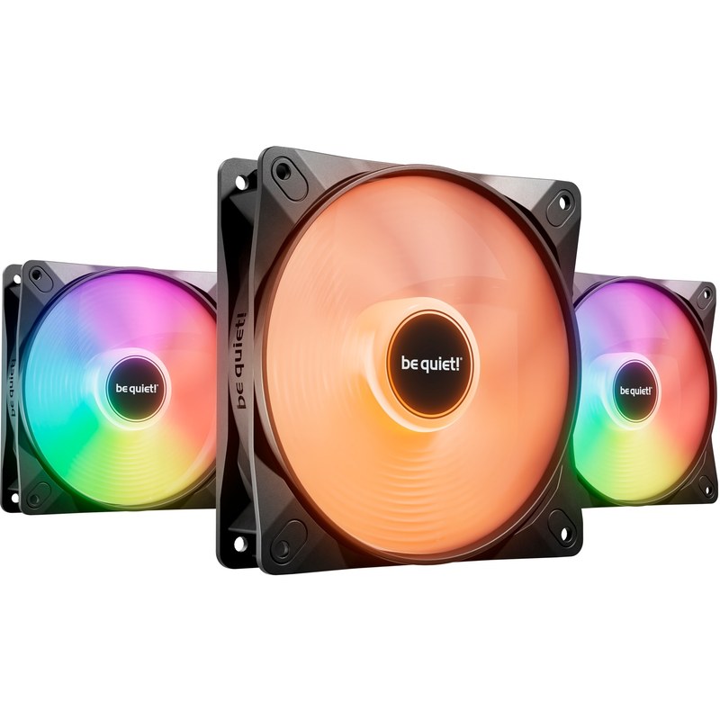 be quiet! Pack de 3 Ventilateurs PC Be Quiet Light Wings LX PWM high-speed ARGB 120 mm Noir