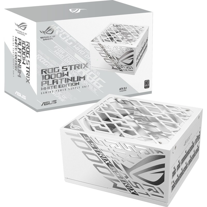 Alimentation PC modulaire ASUS ROG Strix 1000W 80 PLUS Platinum blanc
