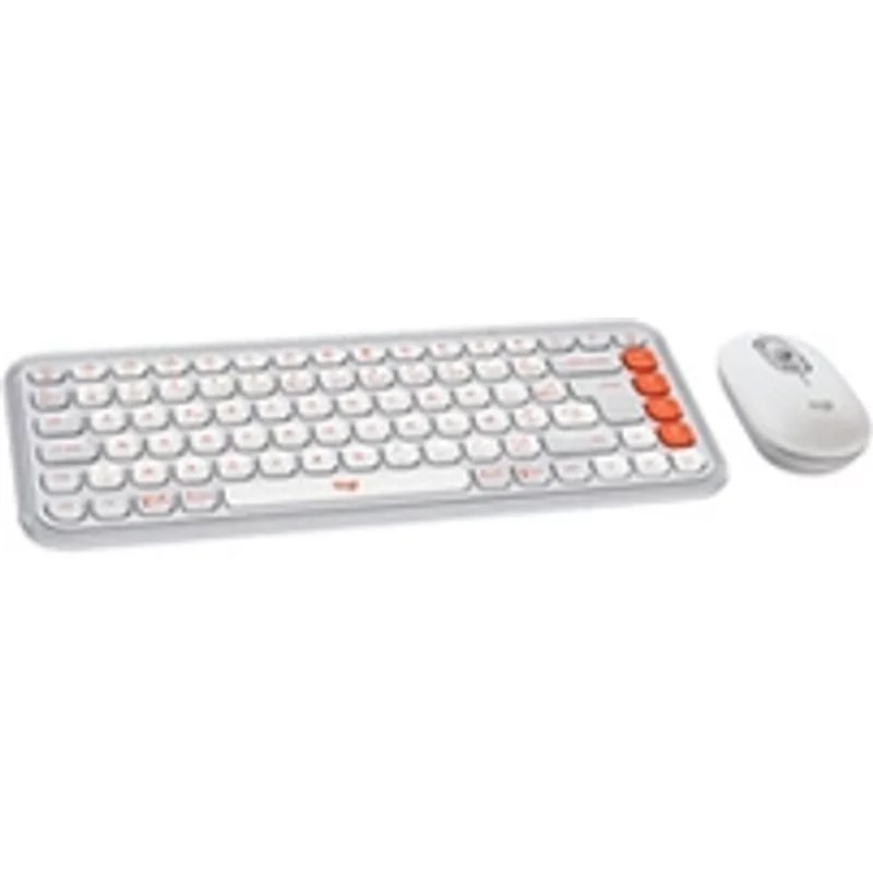 Logitech POP ICON COMBO, Bluetooth, frappe confortable - Blanc