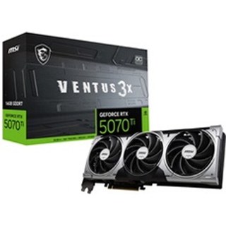 Carte Graphique MSI NVIDIA GeForce RTX 5070 Ti 16G Ventus 3X OC Noir et Argent