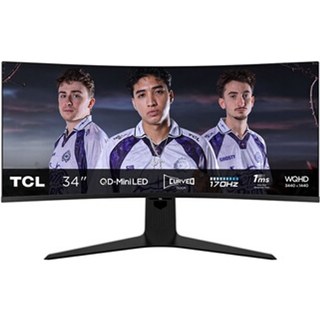 Écran PC Gaming TCL 34R83Q 34" Incurvé WQHD QLED Mini LED Noir et Blanc