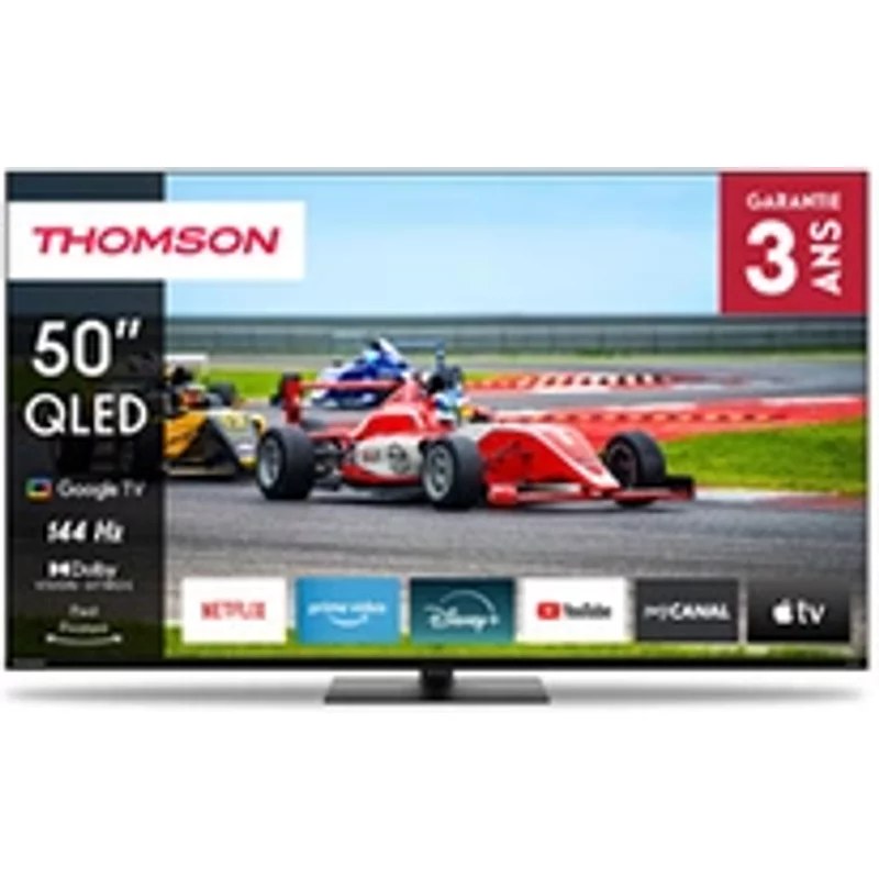 Google TV 50" QLED Pro avec pied central rotatif, 144 Hz 127CM 2024
