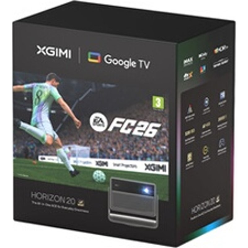 Pack Vidéoprojecteur Xgimi Edition spéciale Horizon 20 Pro Grands Matchs Gris et Noir + Jeu EA