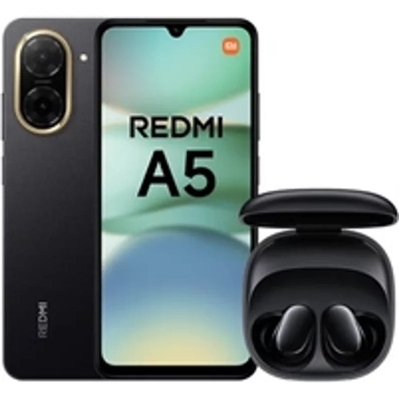 Pack Smartphone Xiaomi Redmi A5 6,88" Double nano SIM 128 Go Midnight Black + Ecouteurs Redmi