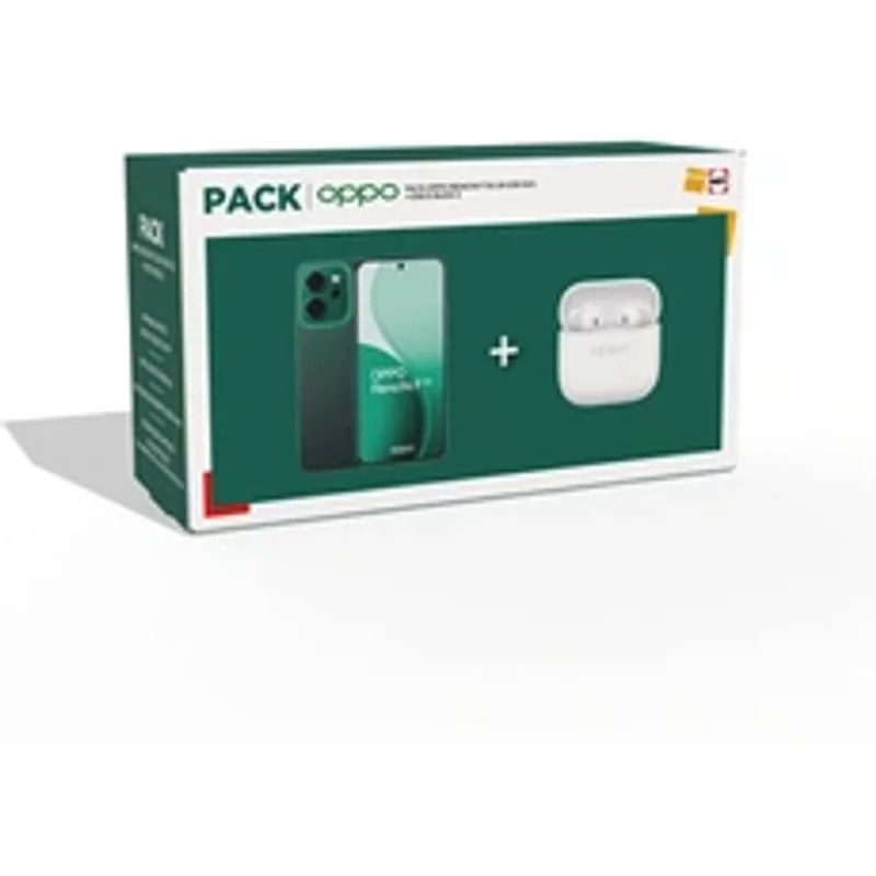 Pack Smartphone Oppo Reno 14 F 6.57" 5G Double nano SIM 256 Go Vert émeraude + Ecouteurs sans fil Enco Buds 3 Blanc