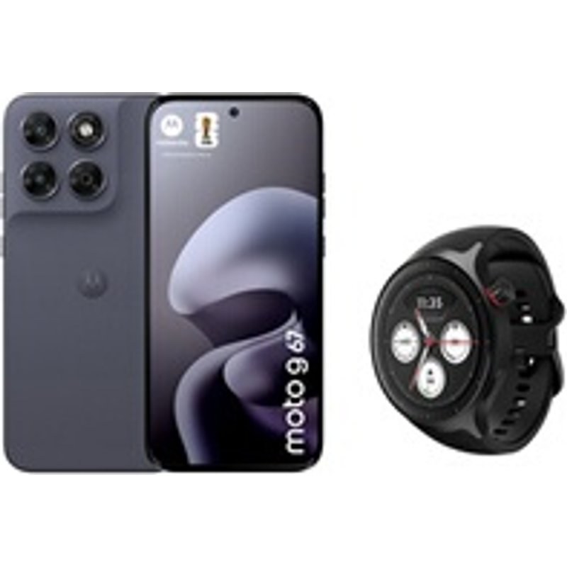 Pack Smartphone Motorola G67 6,78" 5G Double SIM 256 Go Gris Arctic Seal + Watch Noir