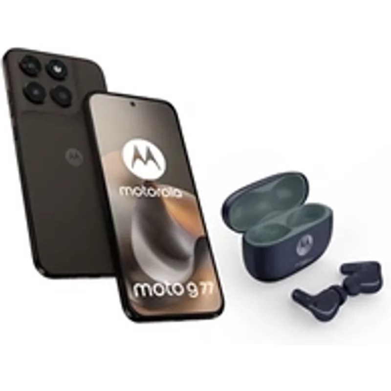 Pack Smartphone Motorola Moto G77 6.78" 5G Double SIM 256 Go Noir + Ecouteurs Motorola Buds 2