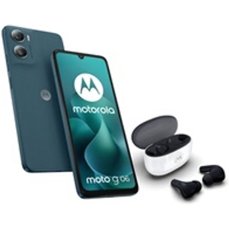 Pack Smartphone Motorola Moto G06 6.88" Double nano SIM 64 Go Bleu + Ecouteurs Motorola Buds 2