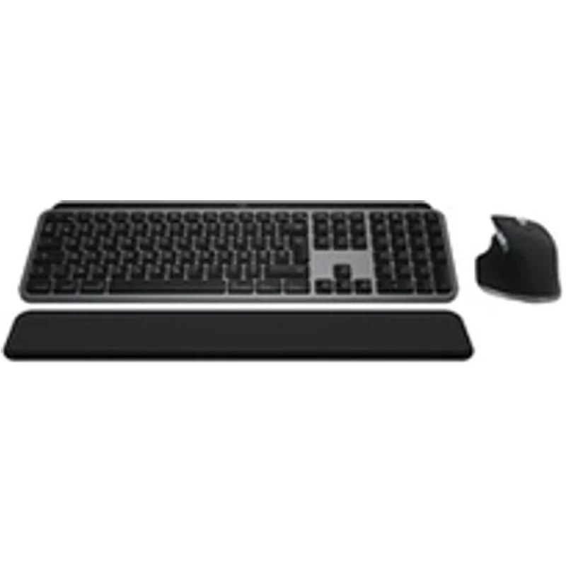 Logitech MX Keys S Combo for Mac, clavier et souris sans fil, repose-poignets, clavier retroeclaire