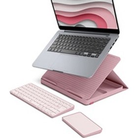 Logitech Casa Pop-Up Desk Rose, support, clavier sans fil, pavé tactile