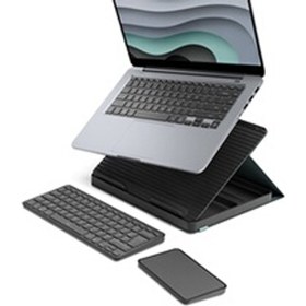Logitech Casa Pop-Up Desk Graphite, support, clavier sans fil, pavé tactile