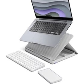 Logitech Casa Pop-Up Desk Blanc, support, clavier sans fil, pavé tactile