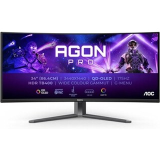 Écran PC Gaming Aoc AG346UCD 34" incurvé 175 Hz WQHD Noir et Gris
