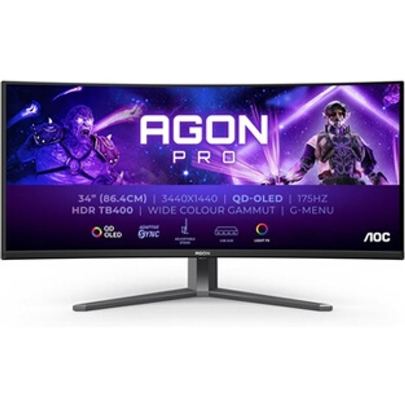 Écran PC Gaming Aoc AG346UCD 34" incurvé 175 Hz WQHD Noir et Gris
