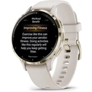 Garmin Venu 3S, Soft Gold avec bracelet ivoire