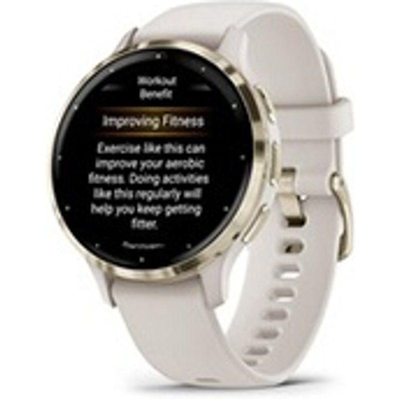 Garmin Venu 3S, Soft Gold avec bracelet ivoire
