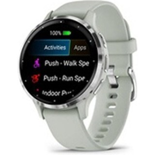 Garmin Venu 3S, Silver avec bracelet vert sauge