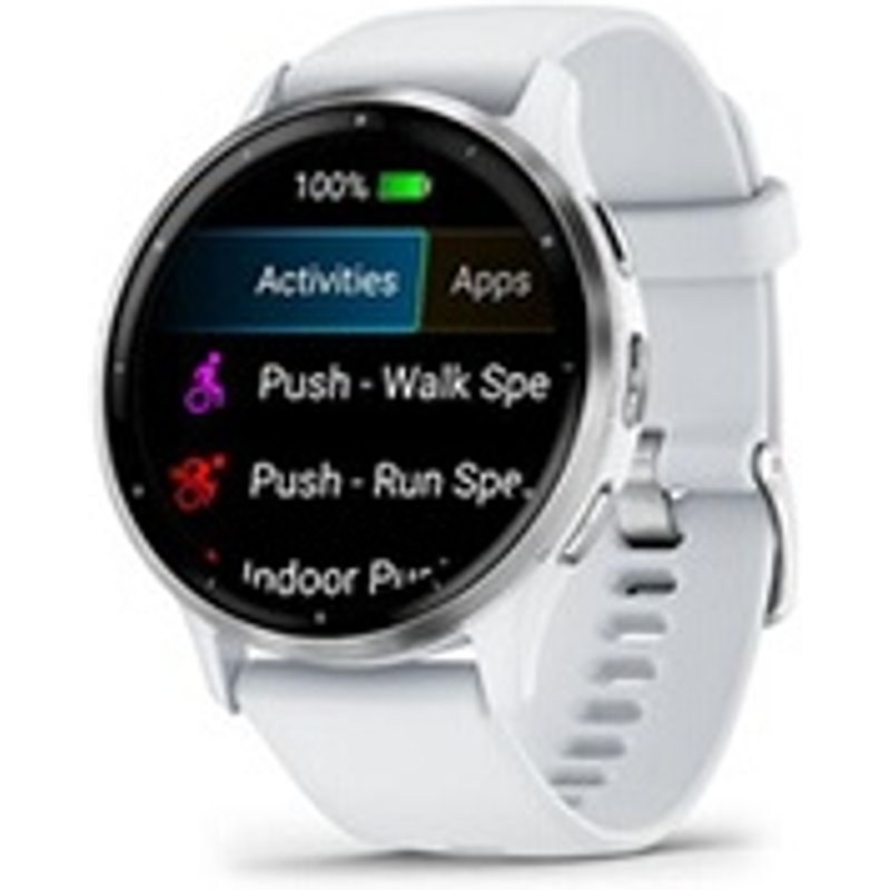 Garmin Venu 3, Silver avec bracelet blanc