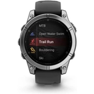 Garmin fenix E AMOLED 47 mm Acier Silver avec bracelet Graphite