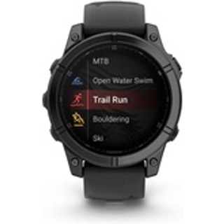 Garmin fenix E AMOLED 47 mm Acier Gray avec bracelet noir