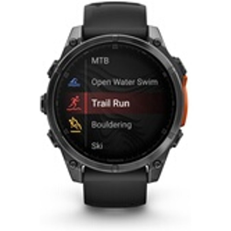 Garmin fenix 8 AMOLED 47 mm Acier Gray avec bracelet noir