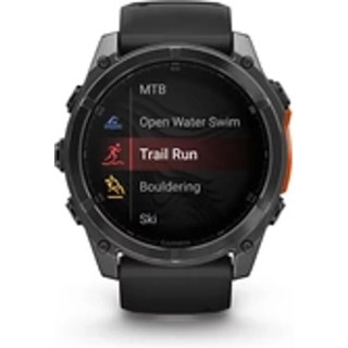 Garmin fenix 8 AMOLED 51 mm Acier Gray avec bracelet noir