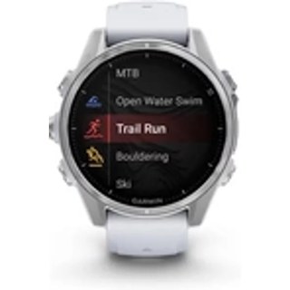 Garmin fenix 8 AMOLED 43 mm Acier Silver avec bracelet blanc