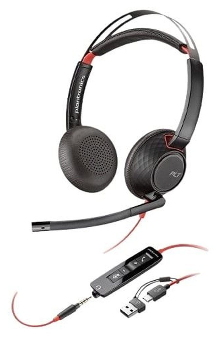 Poly VOYAGER BLACKWIRE 5220 STEREO + ADAPT USB-C/A