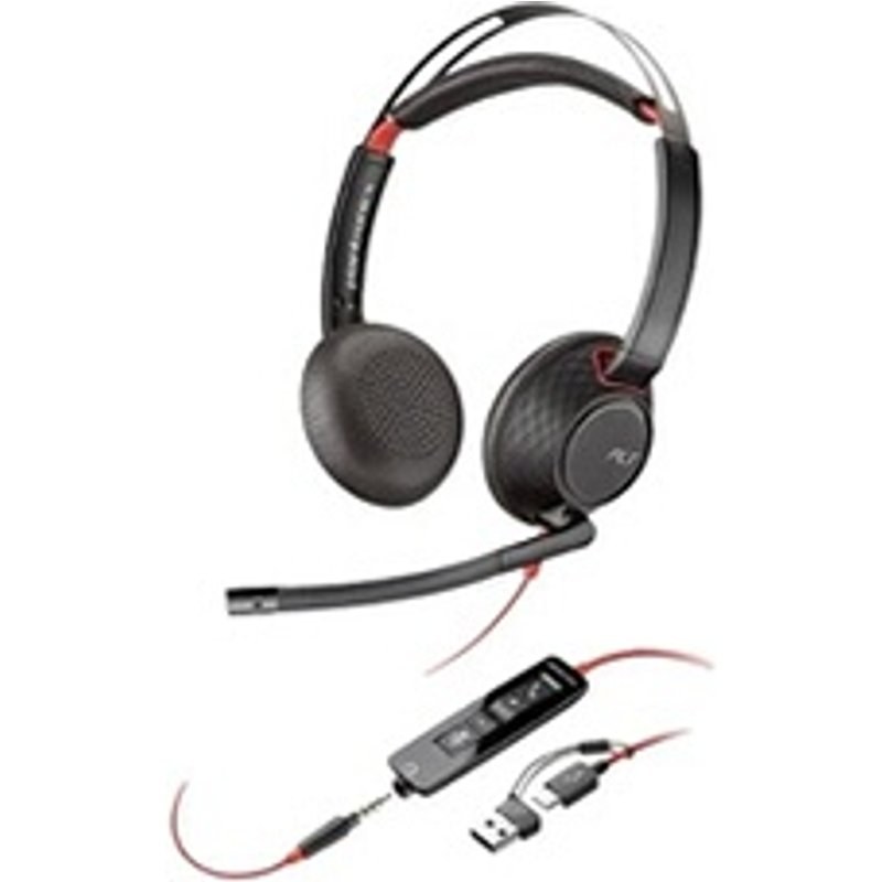 Poly VOYAGER BLACKWIRE 5220 STEREO + ADAPT USB-C/A
