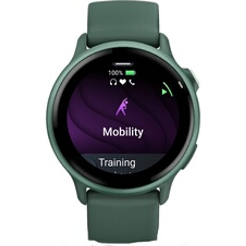 Garmin vívoactive 6, lunette Metallic Jasper Green avec boîtier vert sapin
