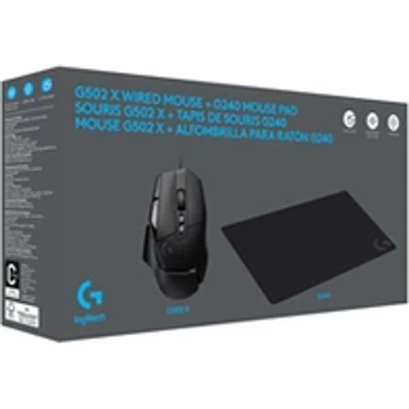 Logitech G502 X Gaming Filaire LIGHTFORCE + Tapis G240