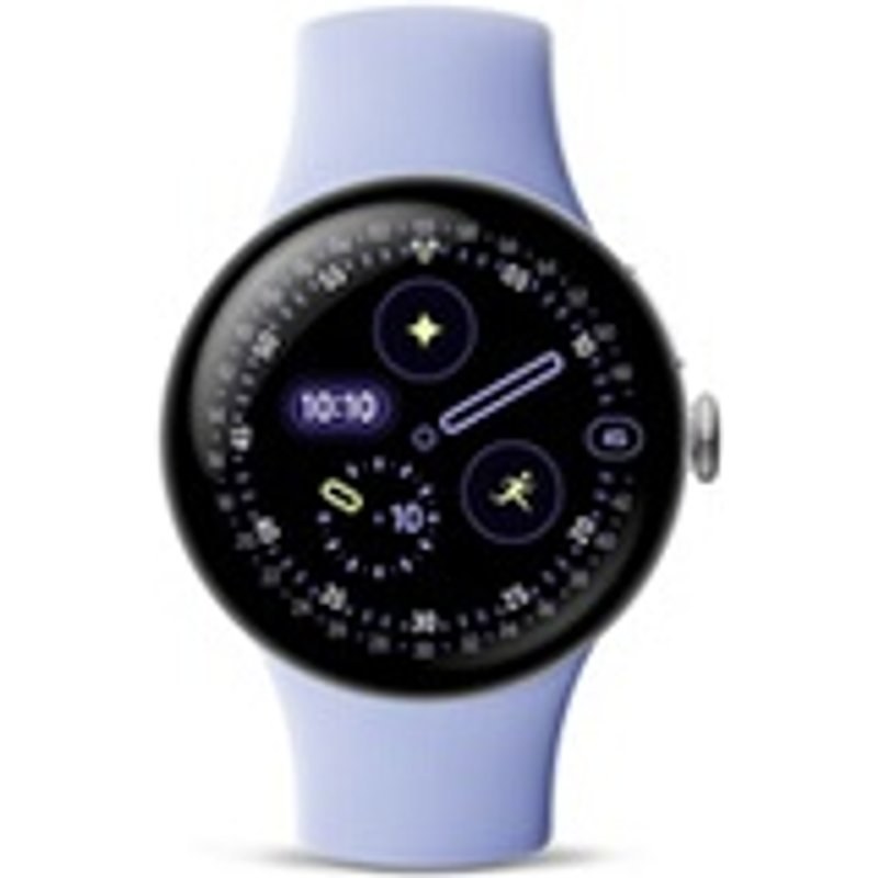 Google Pixel Watch 4 41 mm Bluetooth Argent Poli avec bracelet sport fluoroélastomère Iris