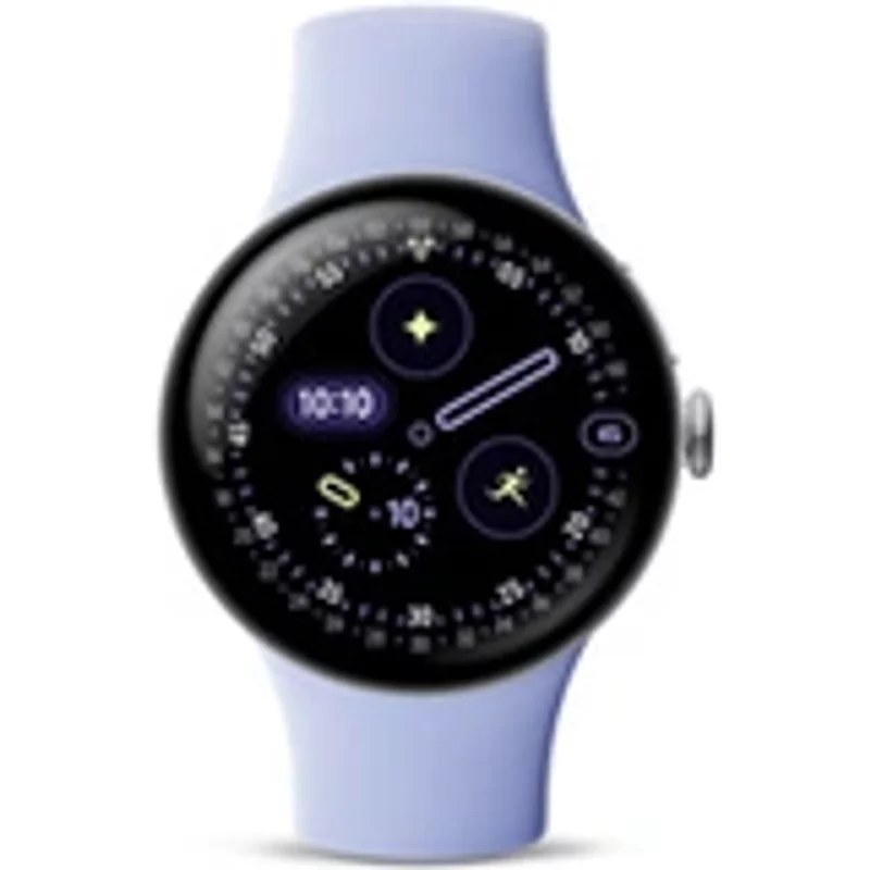 Google Pixel Watch 4 41 mm 4G Argent Poli avec bracelet sport fluoroélastomère Iris