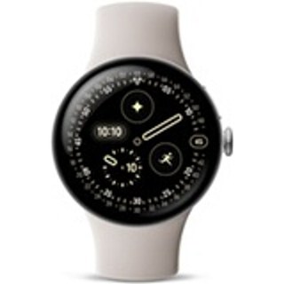 Google Pixel Watch 4 41 mm 4G Argent Poli avec bracelet sport fluoroélastomère Porcelaine