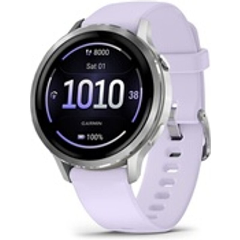 Garmin Venu 4 griset silver - bracelet silicone pervenche - 41 mm