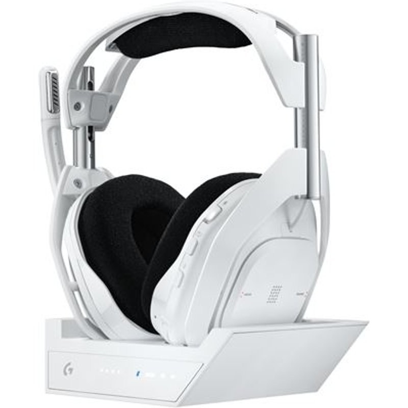 Casque gaming sans fil Logitech G Premium Astro A50 X Lightspeed + station d'accueil pour Xbox Series XS + PS5 + PC et Mac Blanc