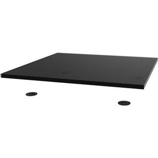 Plaque de verre anti-vibration Norstone Spider Noir + Lot de 4 supports Damp 50