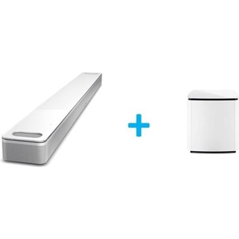 Barre de son Bose Smart Ultra Soundbar Dolby Atmos Blanc + Module de basses Bose 700 Blanc