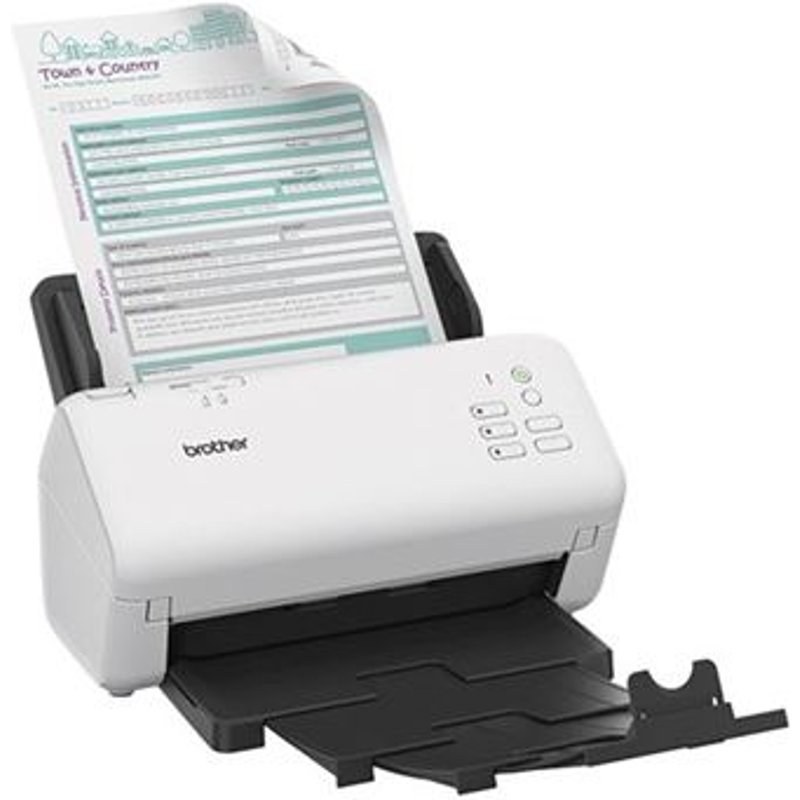 Brother ADS-4300N - Scanner de documents - CIS Double - Recto-verso - A4 - 600 dpi x 600 dpi - jusqu'à 40 ppm (mono) / jusqu'à 40 ppm (couleur) - Chargeur automatique de documents (80 feuilles) - jusqu'à 6000 pages par jour - USB 3.0, Gigabit LAN, USB
